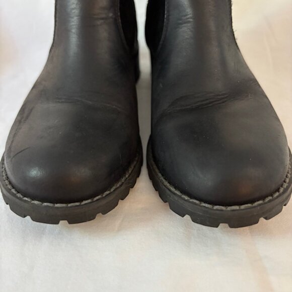 Timberland Bethel Black Suede/Leather Biker Moto Ankle Boot Women's Size 8 - Picture 6 of 13